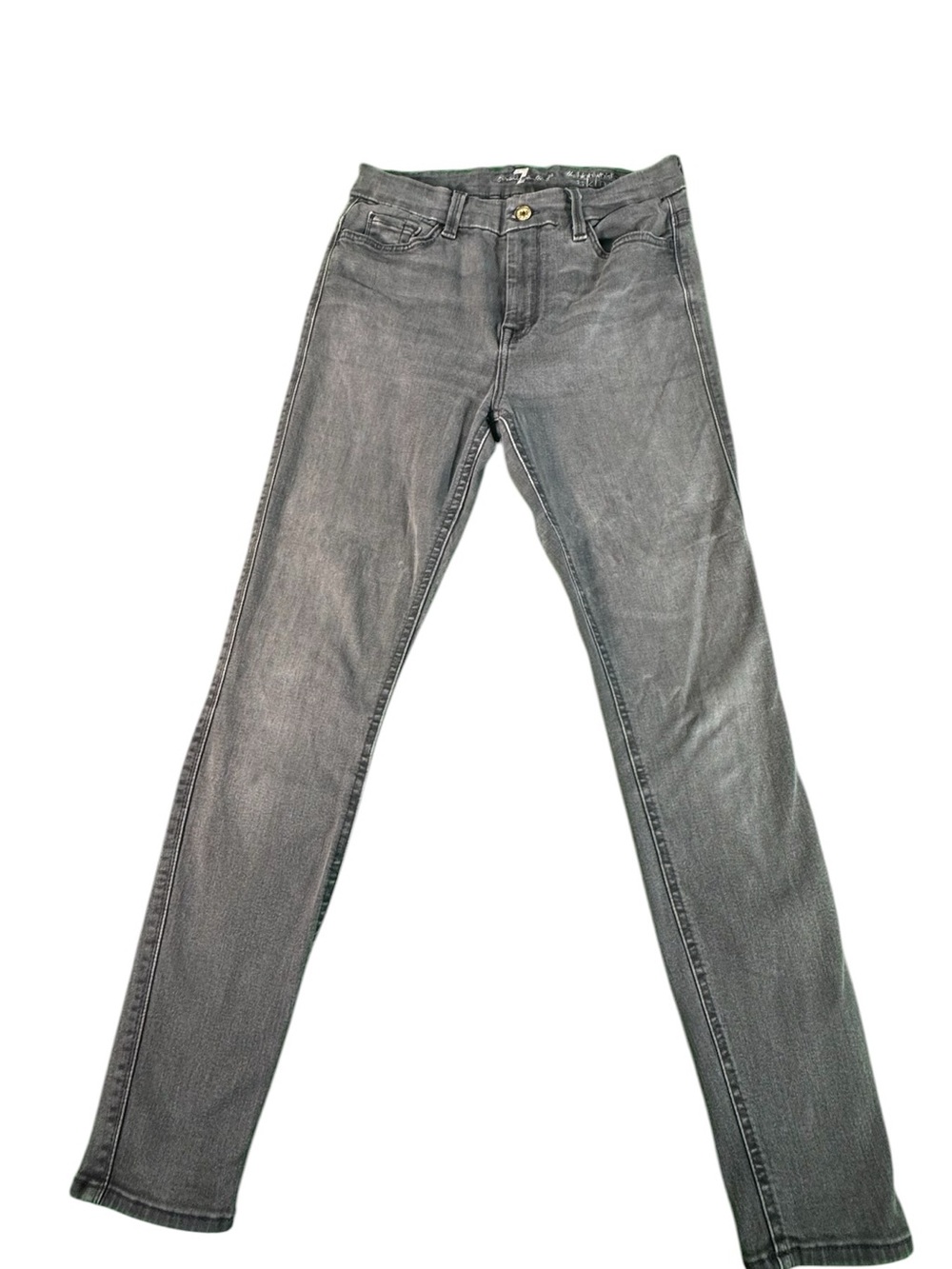 7 For All Mankind High Waist Ankle Skinny Gray Jeans Women's Size 29